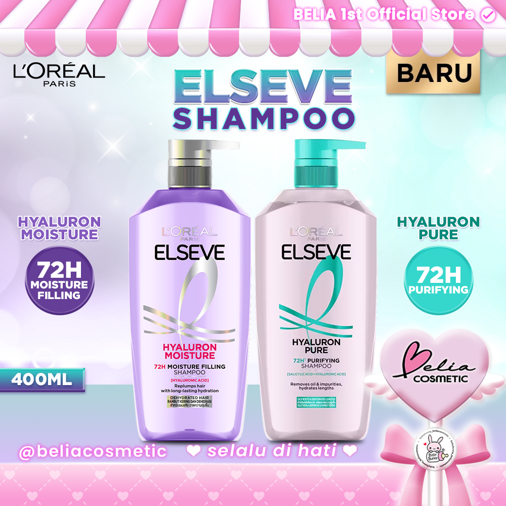 ❤ BELIA ❤ L'OREAL PARIS Elseve Hyaluron Pure & Moisture 72H Purifying Shampoo | LOREAL