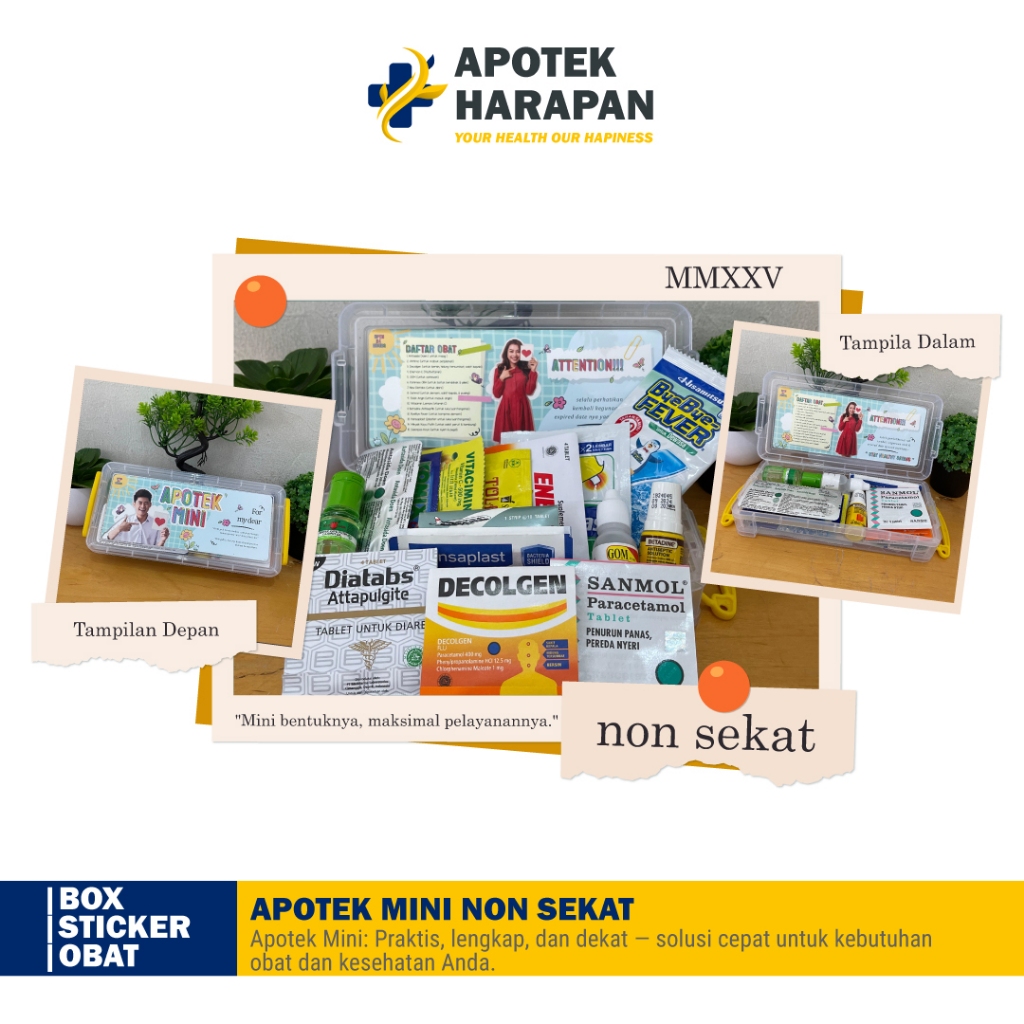 

CUSTOM DESAIN APOTIK MINI REQUEST DESIGN APOTEK MINI BOX STICKER