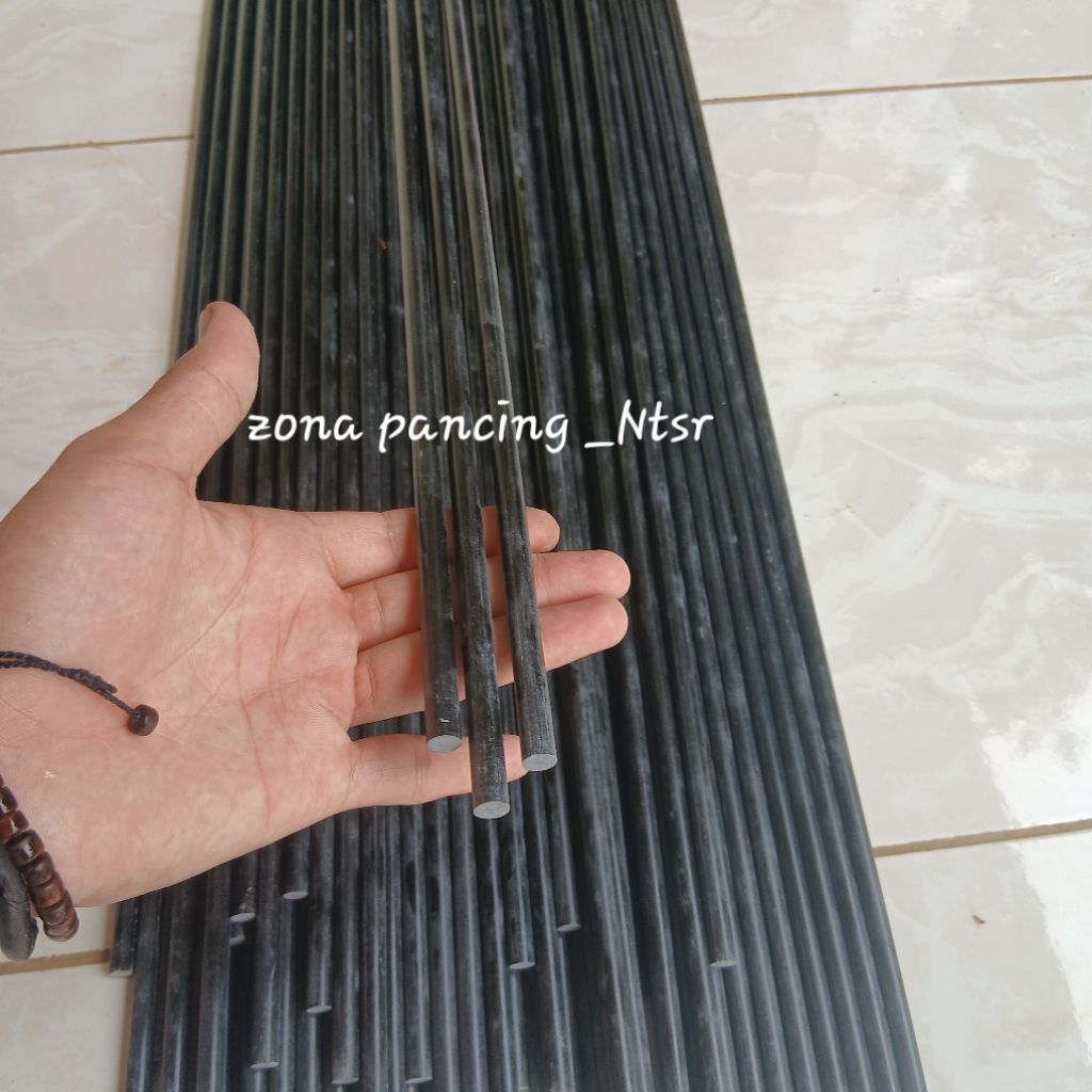 Fiber Solid Batangan 8mm Bahan Joran fiber solid Kaku -Import Qulity