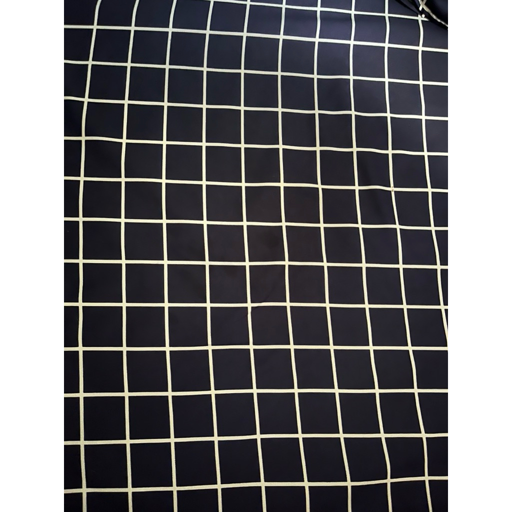 Preloved sprei navy kotak-kotak 100x200