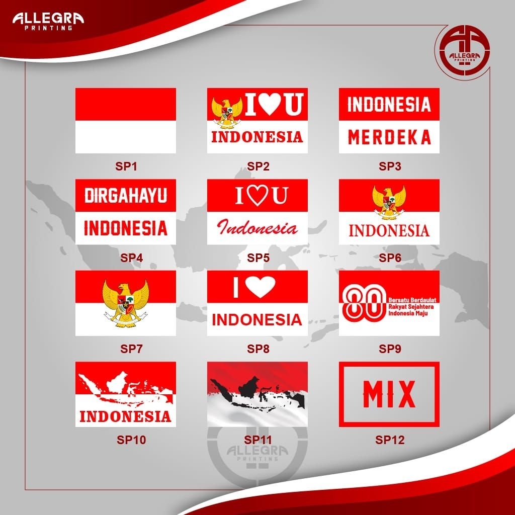 

Stiker Pipi HUT RI 100 pcs - Stiker Bendera Merah Putih