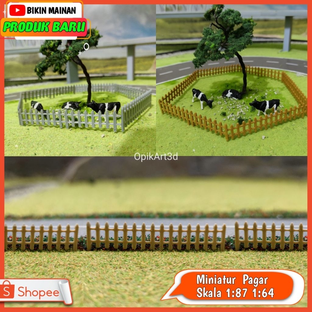 Miniatur pagar skala HO