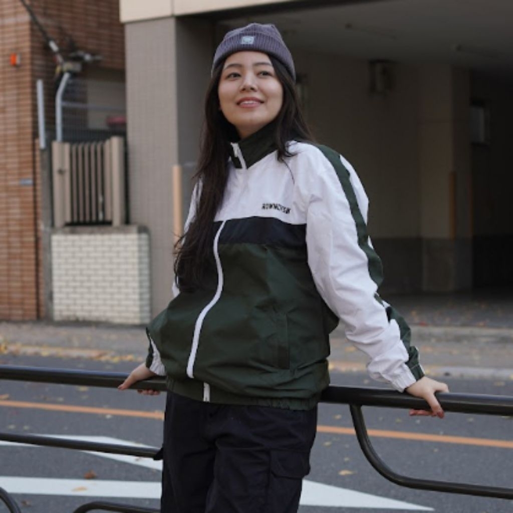 jaket rown dvsn| putih hijau cocok untuk cowok dan cewek