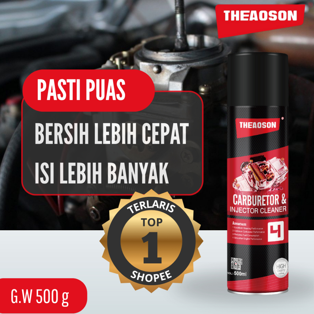 Theaoson Carburetor & Injector Cleaner 500 ML / Pembersih Karburator / Carbu Cleaner
