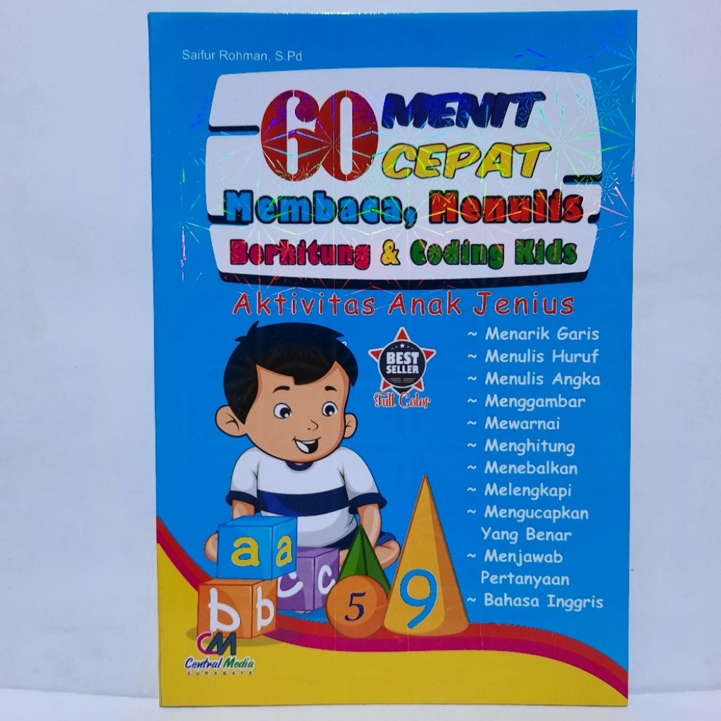 60 Menit Cepat Membaca, Menulis, Berhitung & Coding Kids - Aktivitas Anak Jenius - CM