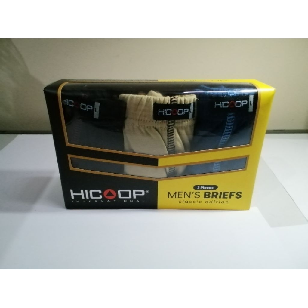 CELANA DALAM PRIA HICOOP EDISI KLASIK SIZE L baru Classic edition isi 3 pcs