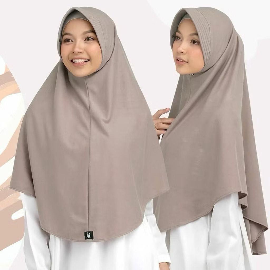Jilbab Bergo Hamidah Jersey Ped Jumbo L | Hijab Jersey Ukuran L | Kerudung Bergo Hamidah