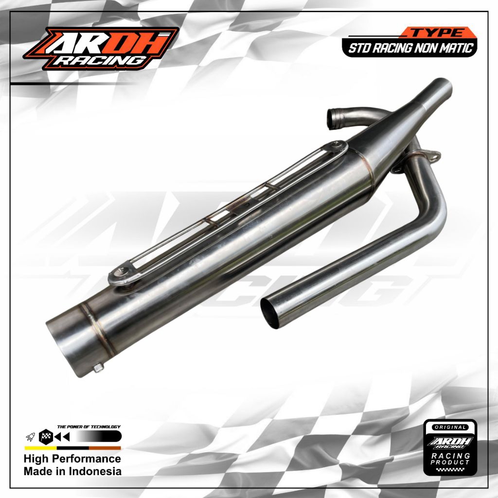 Knalpot Cb125J Original ARDH RACING Full Stainless, PNP Untuk CB GL Dll Satu Set Tinggal Pasang