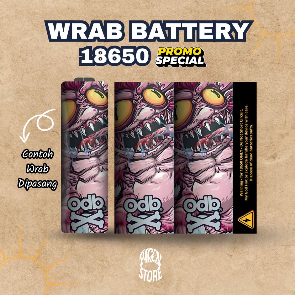 

WRAP BATERAI 18650 CUSTOM Abstrak Odb – Gambar Bisa Custom Gambar HD Full dsain anti Air