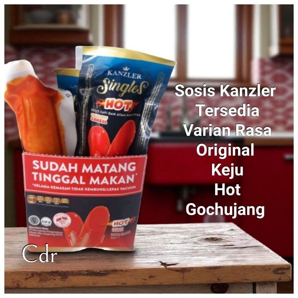 

Sosis Kanzler 65gr Per Pcs Keju, Original, Hot, Gochujang, Mini