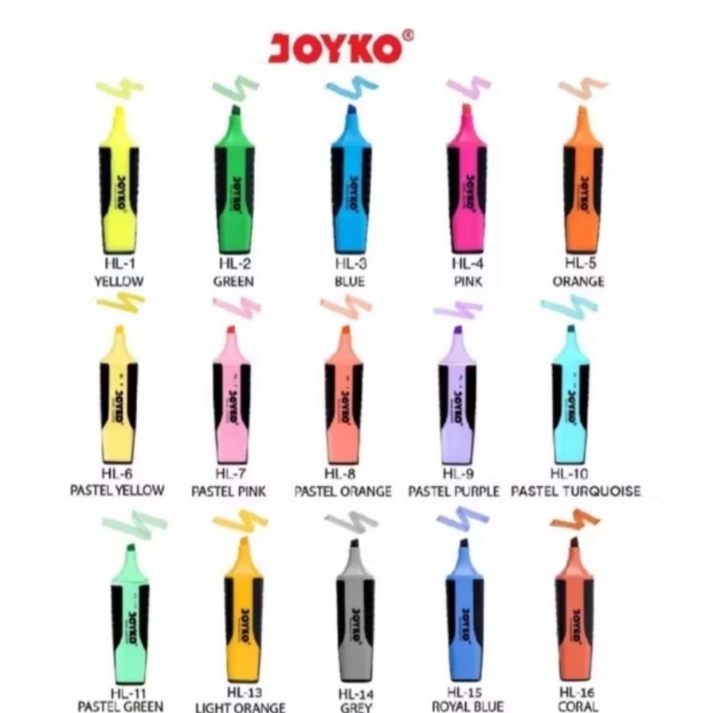 

HIGHLITER stabilo joyko berwarna pariasi