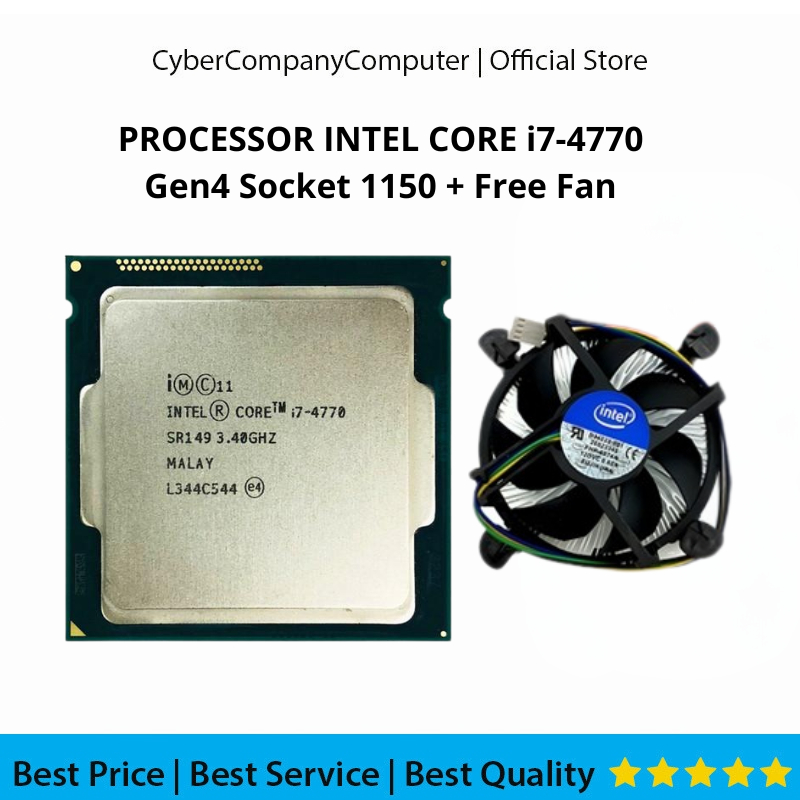 Processor Intel Core i7-4770 Gen4 LGA 1150 3.40GHz + Fan Cpu Cooler intel - Processor i7-4770 Gen4 S