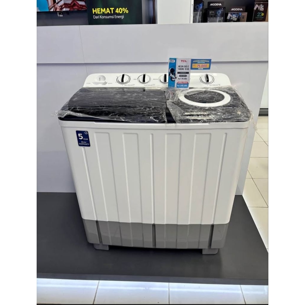 TCL MESIN CUCI 2 TABUNG - TWINTUB 9KG - TWT96-20S