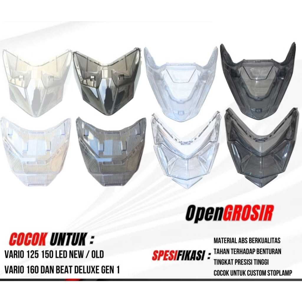 Mika Smoke Dan Bening Vario Vietnampart reflektor smoke Vario 160 mika stoplamp vario 125/150 LED OL