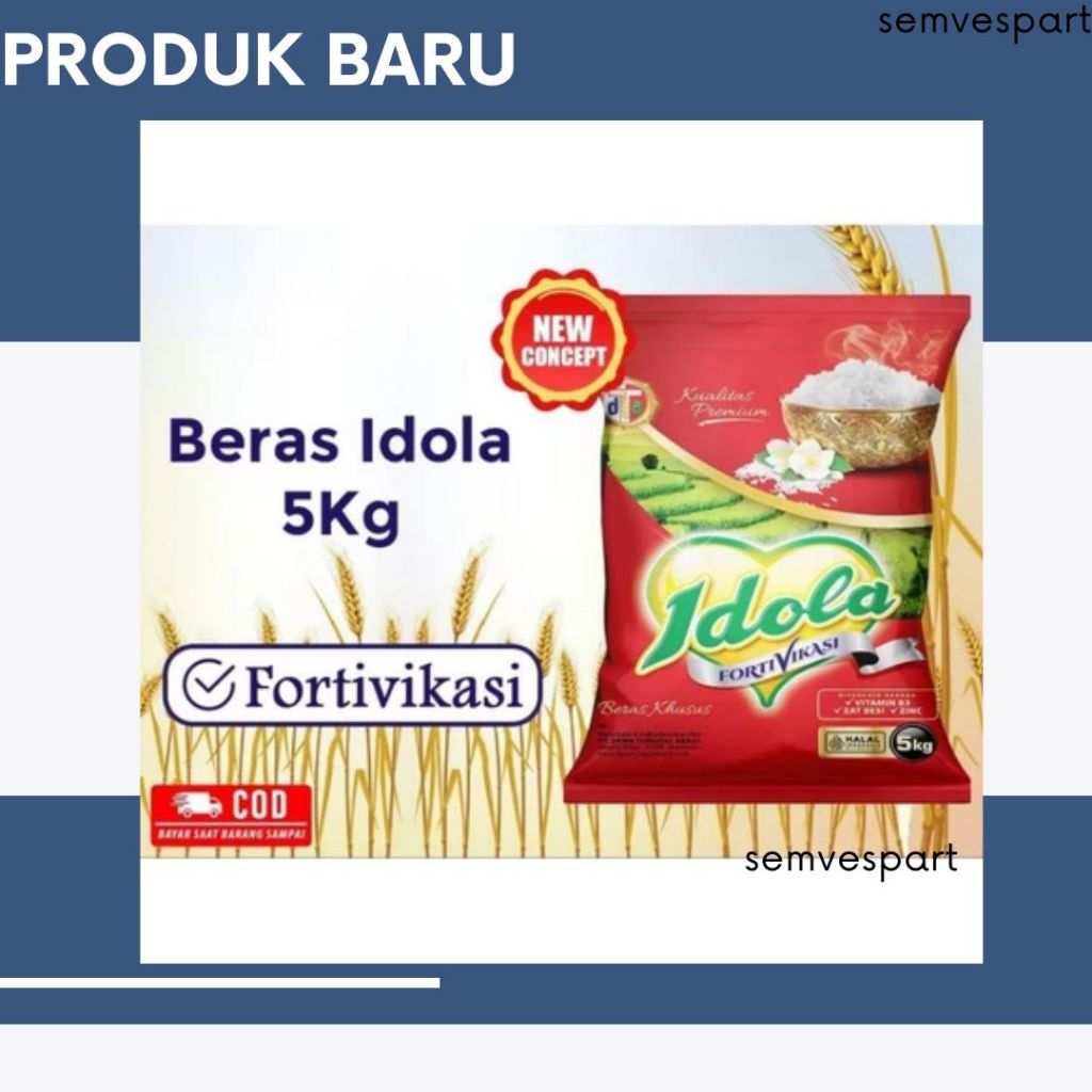 

Beras Idola 5Kg Pulen Wangi Fortivikasi JABODETABEK INSTAN