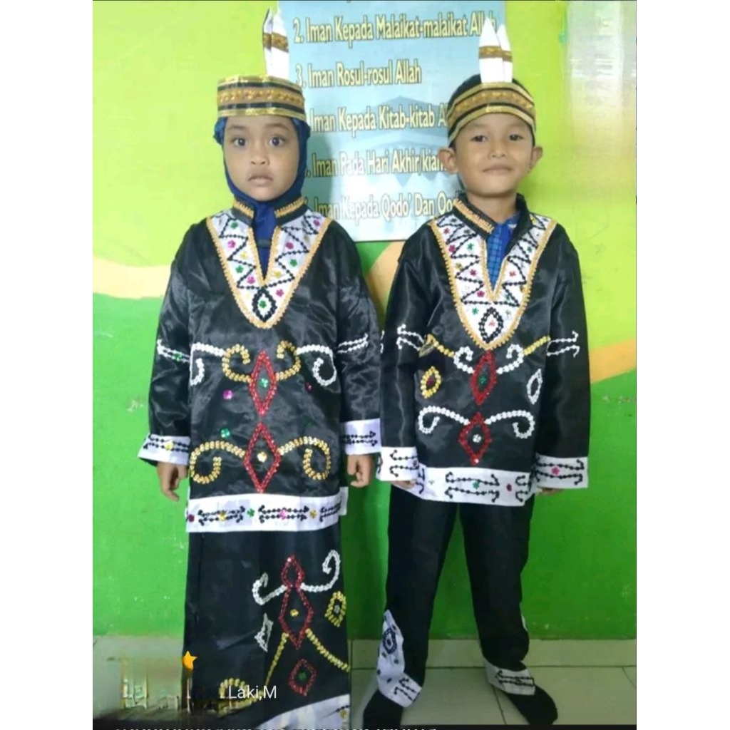 Baju dayak /baju adat kalimantan tengah anak anak