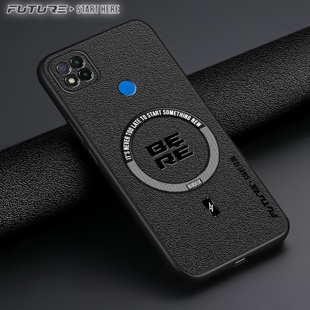 Case Xiaomi Redmi 9C Softcase Terbaru Luxury Magsafe Leather Magnetic Casing