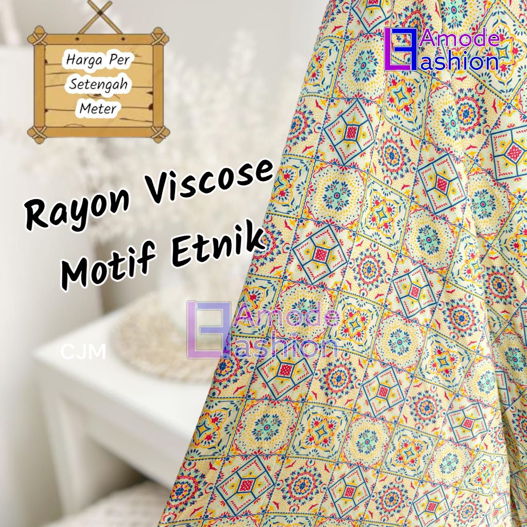 Kain Rayon Viscose Motif Etnik