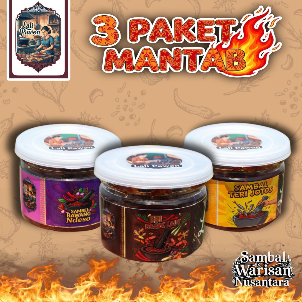 

Sambal Paket Mantab Lali Pawon-Sambal Khas Nusantara