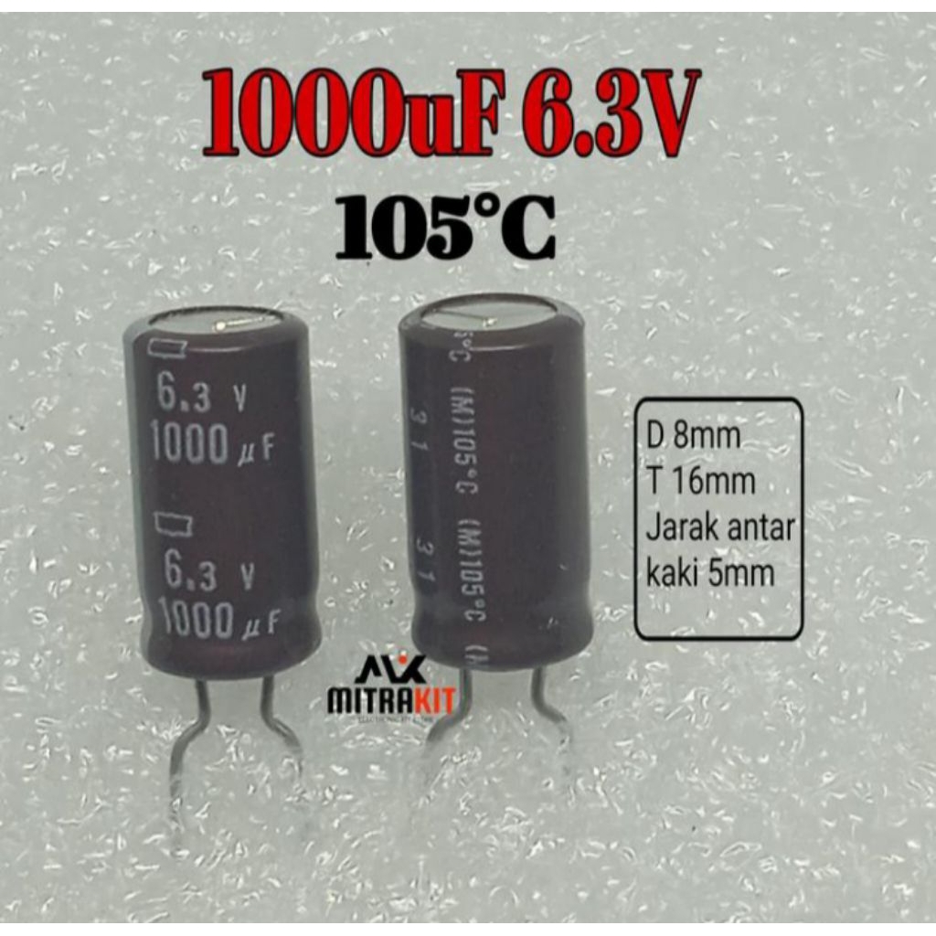 Elko 1000uf 6.3V 1.000uf 6.3V