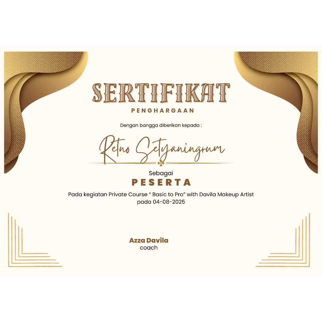 

CETAK SERTIFIKAT CUSTOM - PIAGAM PENGHARGAAN - FULL COLOR