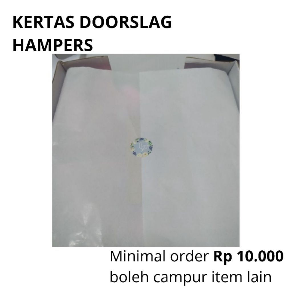 

kertas doorslag/kertas tisu/kertas wrapping/kertas hampers