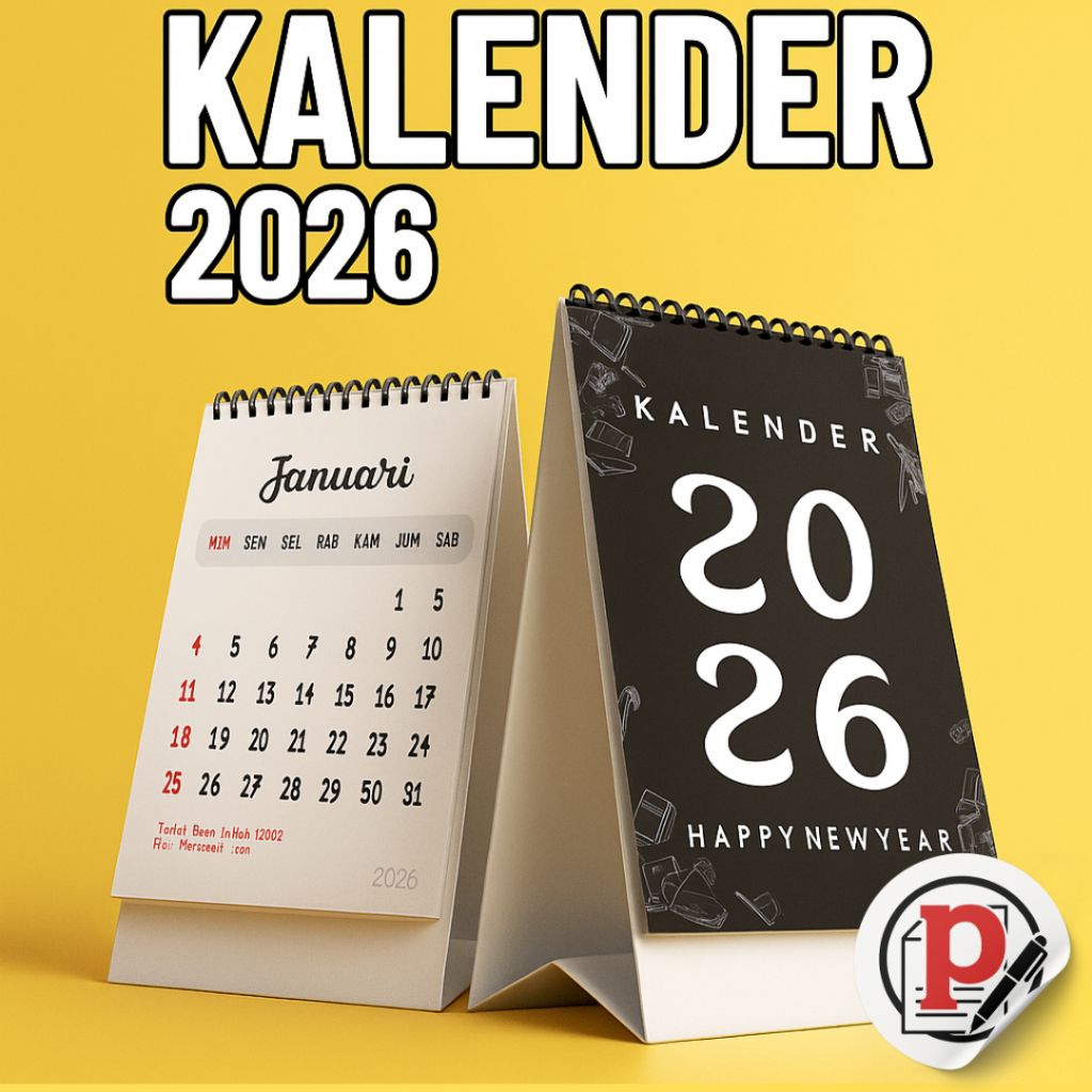 

Kalender Mini 2026 / Kalender Duduk Aesthetic Ukuran A6 / Kalender Meja Minimalis