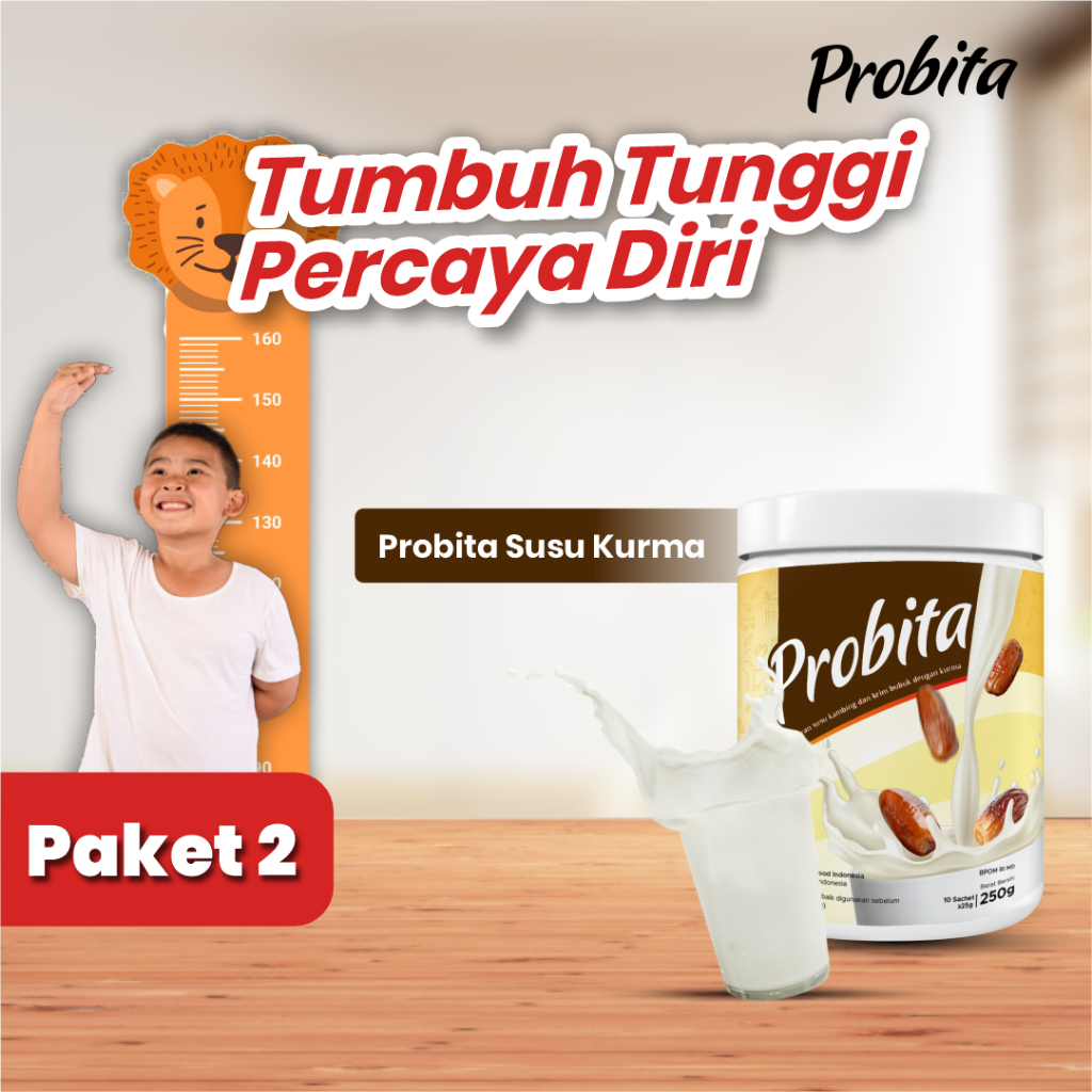 

PROBITA - Susu Kurma Kaya Kalsium & Vitamin untuk Tumbuh Tinggi Percaya Diri - BPOM & Halal