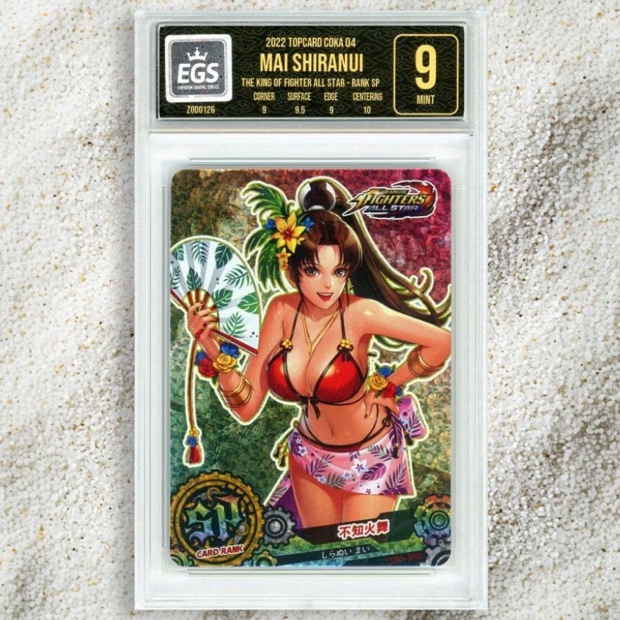 Kartu CCG The King Of Fighter All Star SP Topcard Coka 04 Grading EGS 9