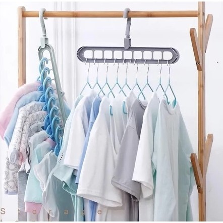 TERMURAH GANTUNGAN BAJU 9IN1 MAGIC HANGER GANTUNGAN PAKAIAN MAGIC HANGER 9IN1 HANGER GANTUNGAN