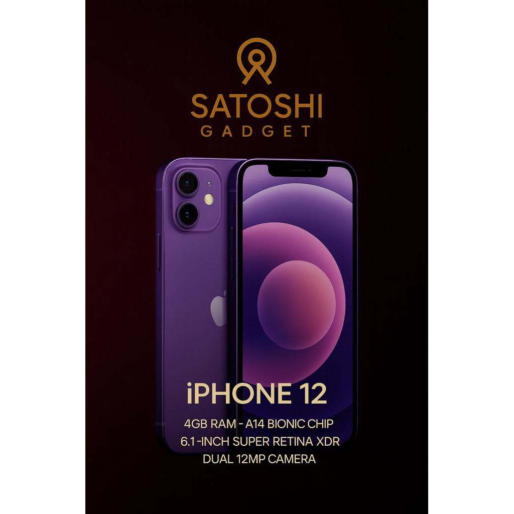 IPHONE 12 SECOND PURPLE 100% LIKE NEW