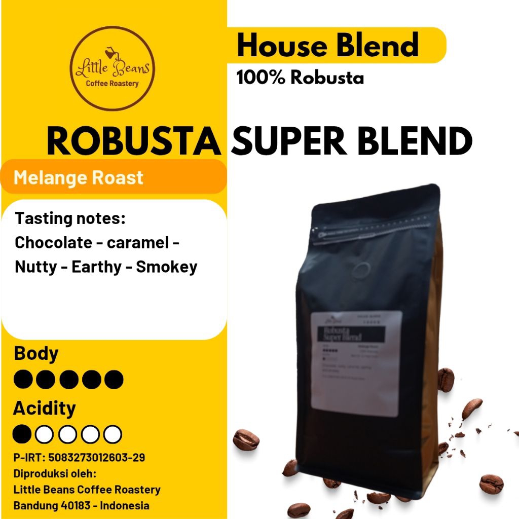 

Kopi Robusta Super Blend 100% robusta 1kg/500gr/250gr biji/bubuk espresso, kopi susu, americano