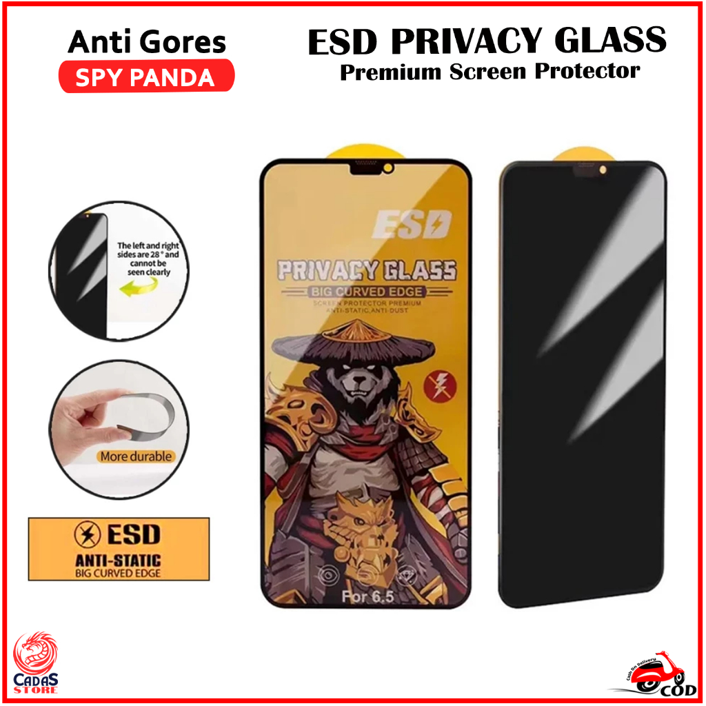 Tempered Glass ESD Privacy Anti Spy Premium REALME Narzo 30A Narzo 30 4G Narzo 20 Narzo 20A Narzo 10