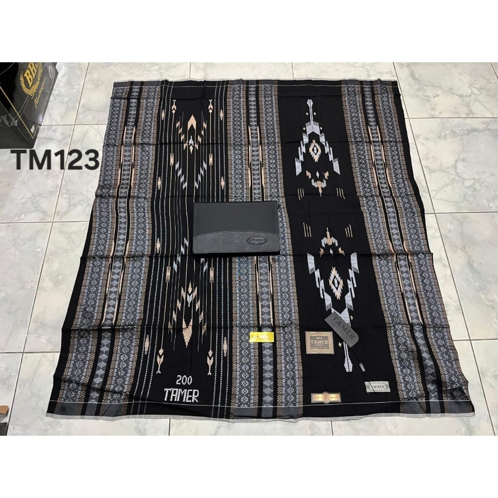 Sarung Tamer 200 SGE, SGF, SSF, SGS Gold Mercerized Premium Songket Timbul Jahitan Tengah ATBM (Bisa