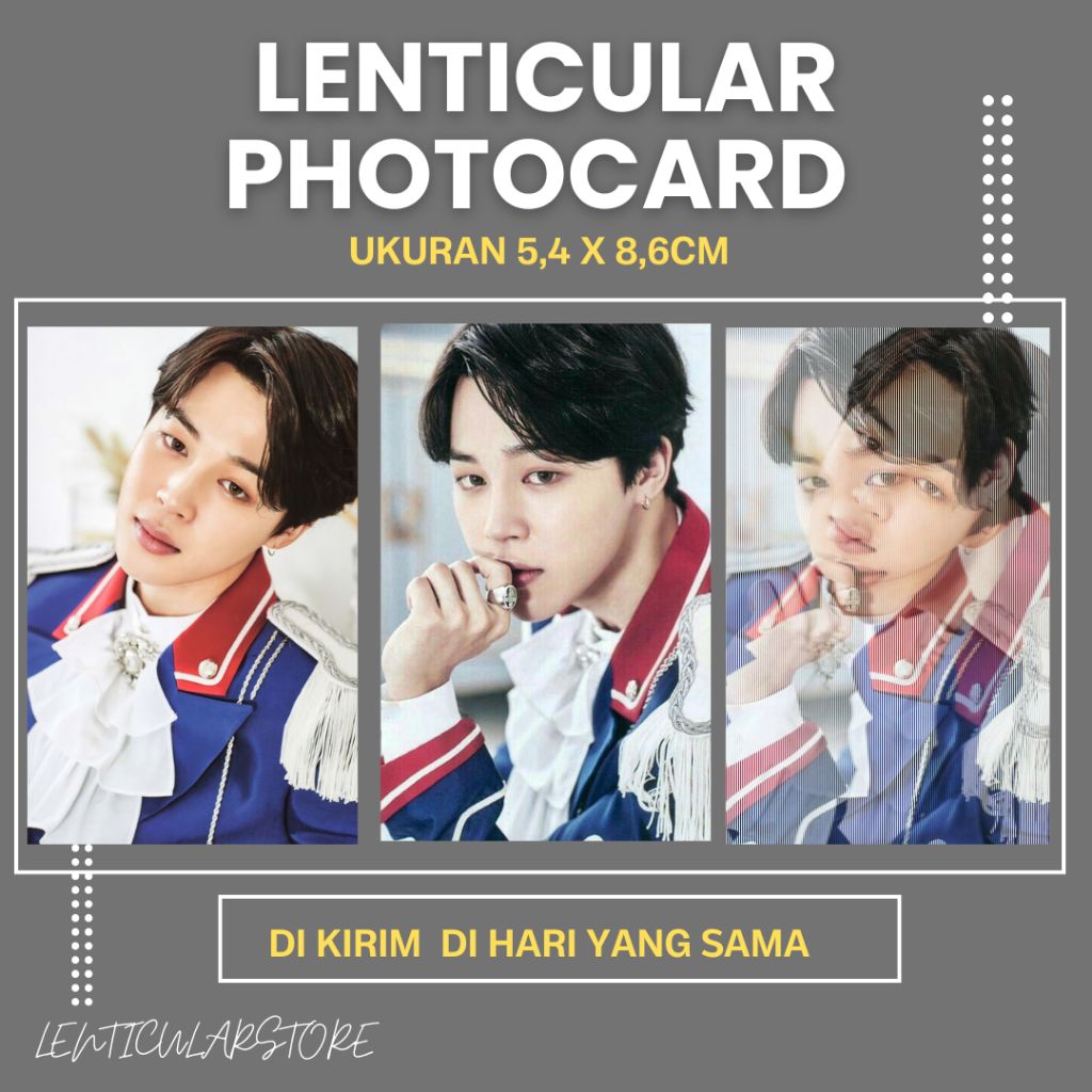 LENTICULAR PHOTOCARD CUSTOM size 5.4x8.6cm