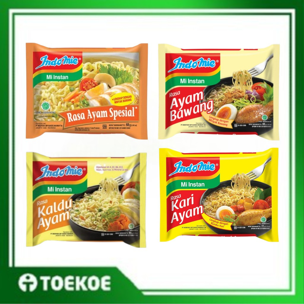 

TOEKOE Indomie Kuah Rasa Kari Ayam / Ayam Spesial / Ayam Bawang / Kaldu Ayam (isi 5pcs)