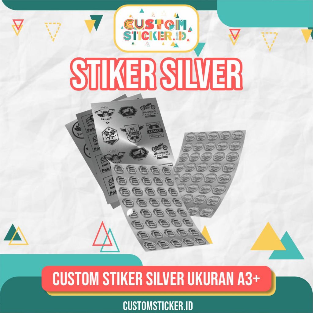 

Cetak Print Stiker Silver Metalic - Murah Cepat dan Berkualitas - Cutting Bulat, Kotak, sesuai Pola