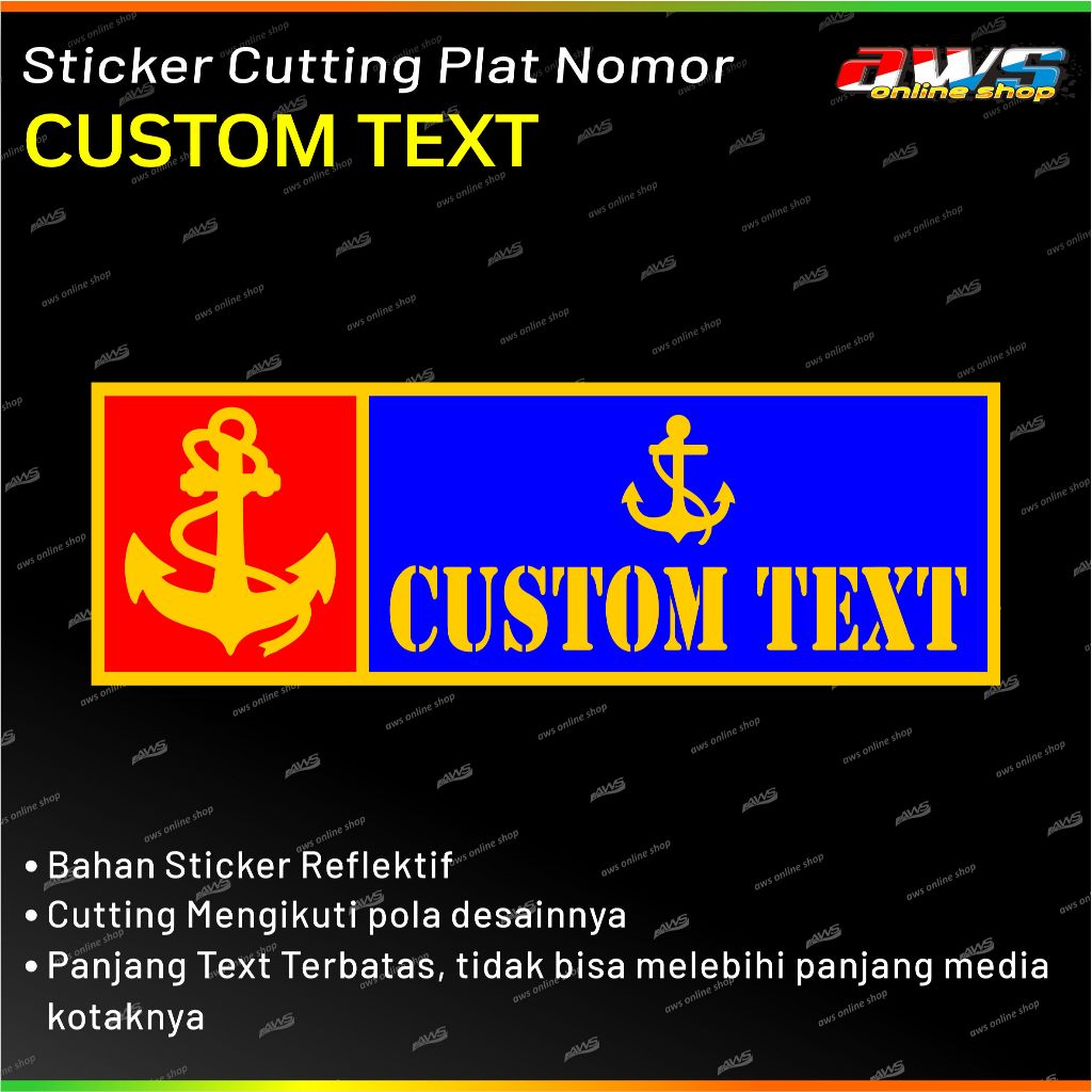 

Sticker Cutting Plat Nomor Pelayaran Custom Text