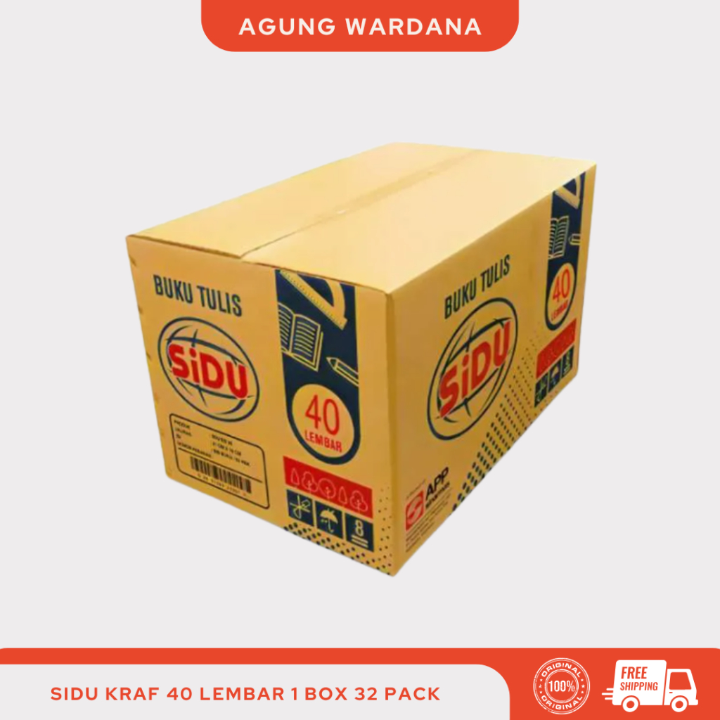 

BUKU TULIS SIDU KRAFT SAMPUL COKLAT 40 DAN 60 LEMBAR 1 DUS / BOX