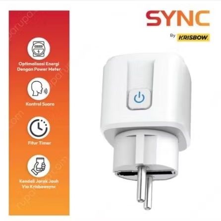 Krisbow sync steker smart plug ue dengan monitoring function