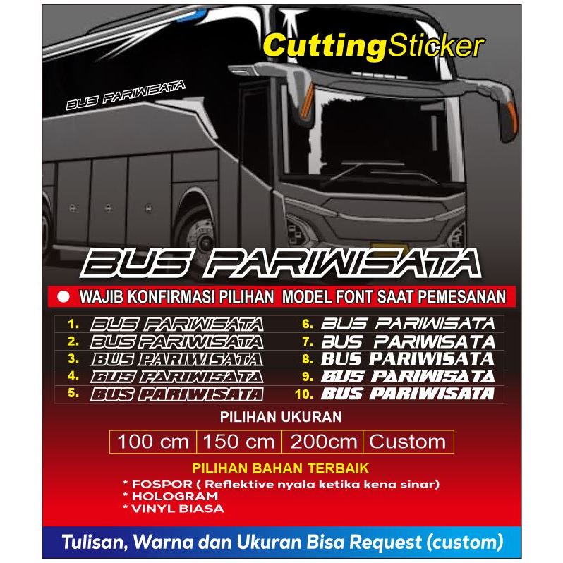 STIKER PARIWISATA CUTTING