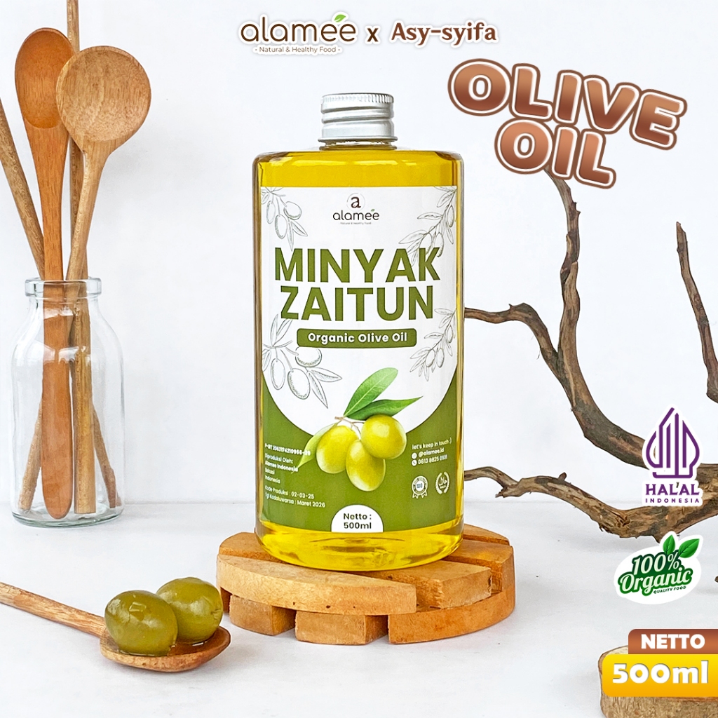 

Minyak Zaitun Untuk Diminum dan Dimasak Olive Oil Extra Virgin Organic Organik Murni Asli Masak Asli