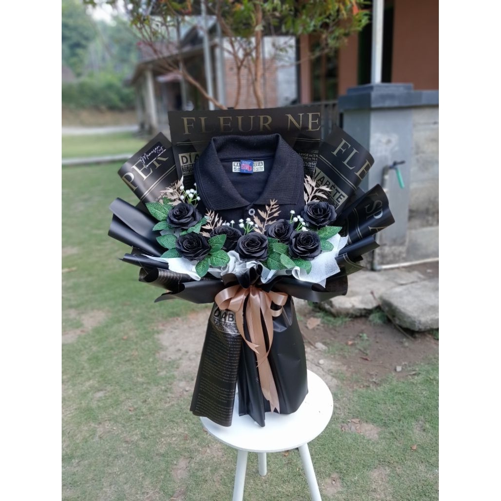 Buket kaos cowok / buket kaos hitam