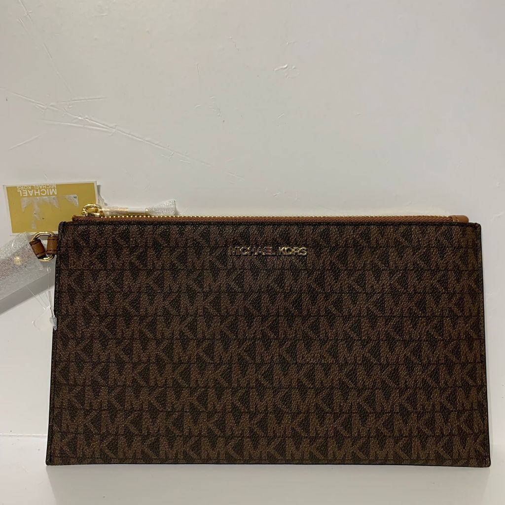 Dompet Michael Kors Jetset Travel Tz Wrislet Large Brown New