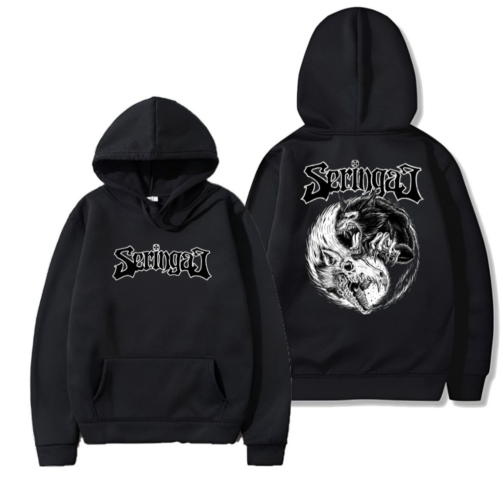 Cavenza Official Hoodie Seringai Yinyang sweater hitam