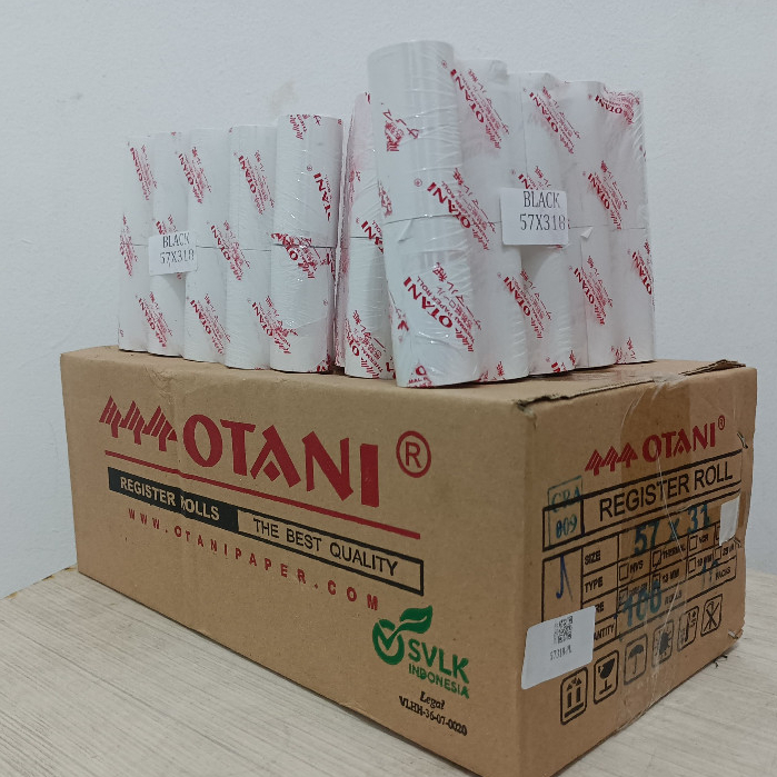 

OTANI 1 BOX THERMAL PAPER ROLL OTANI 57X31 57X30 CORELESS KERTAS THERMAL