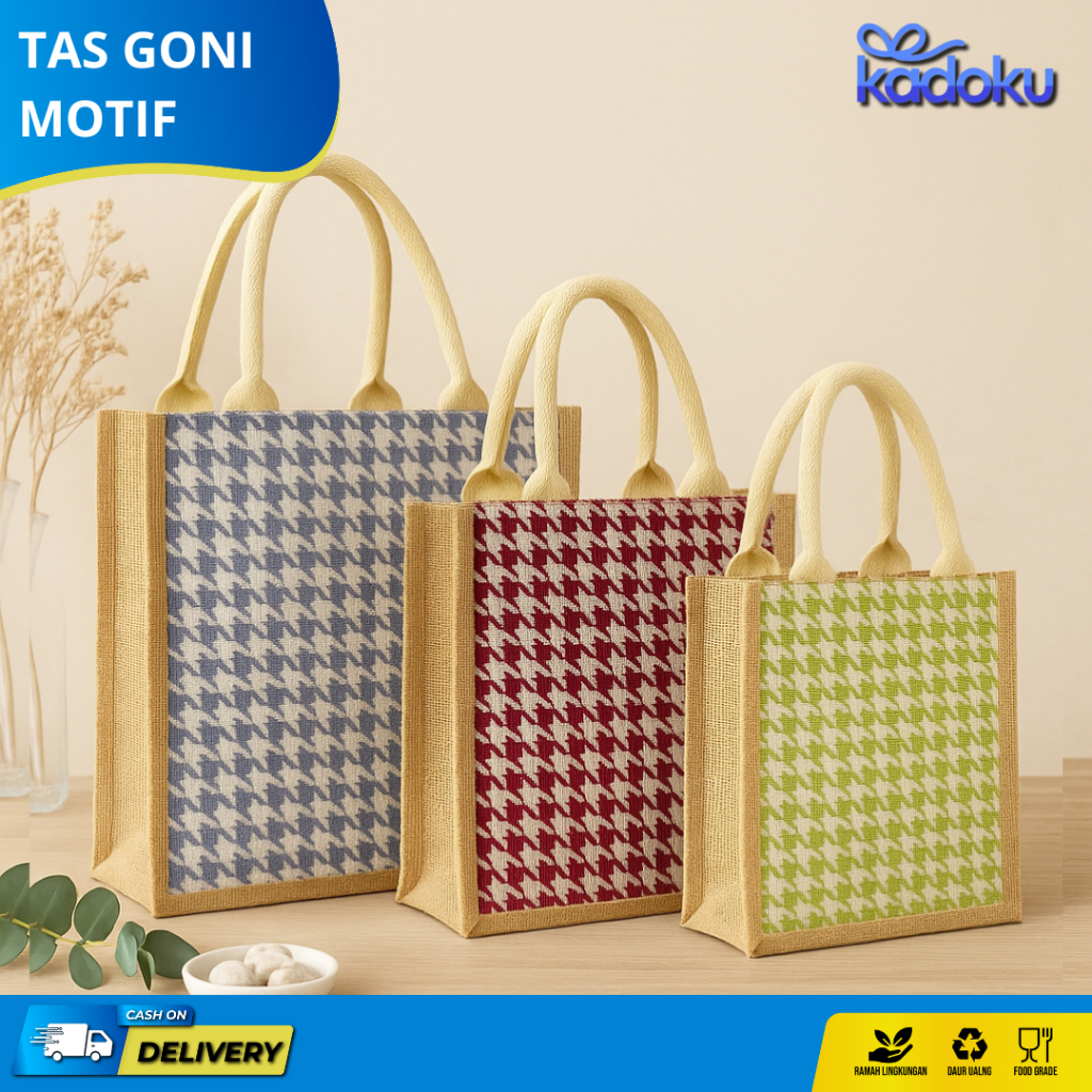 Tote Bag Goni / Tas Goni Motif / Goodie Bag Goni / Tas Goni Karakter I Tas Jinjing Goni Motif GFP04