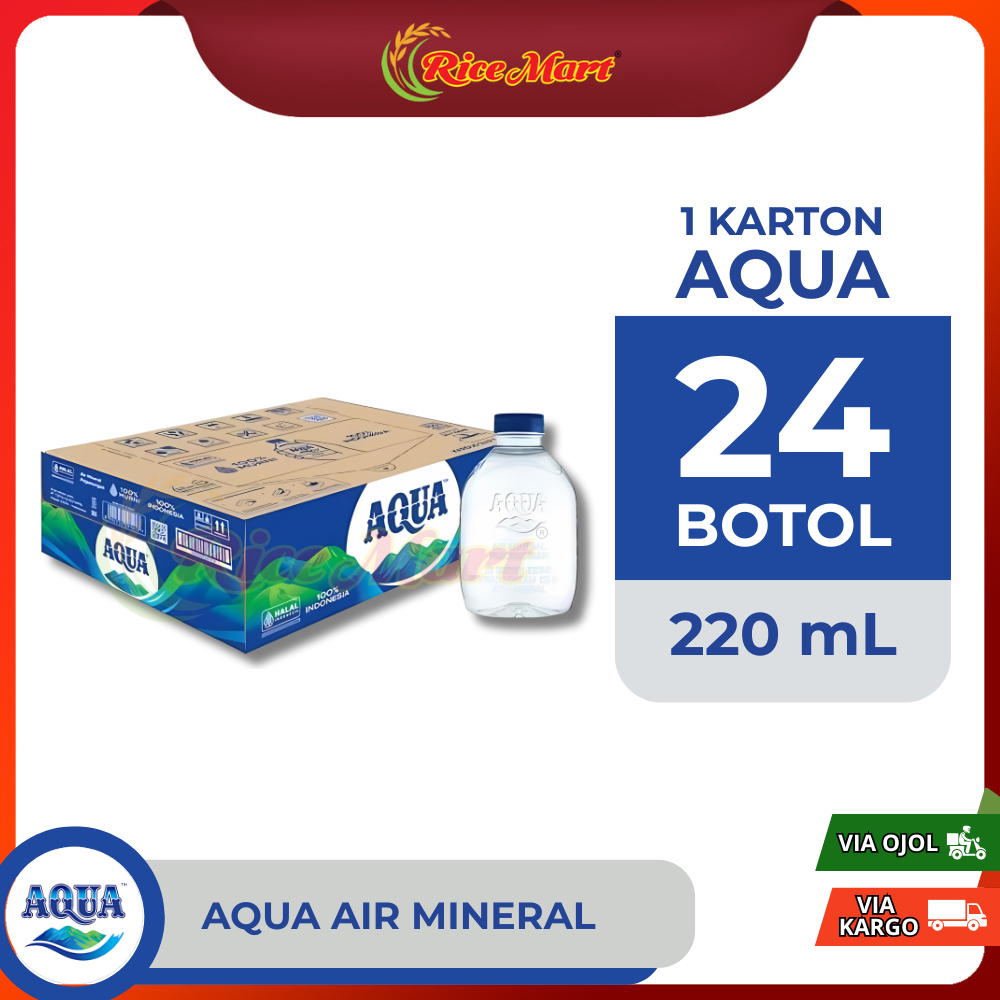 

[INSTAN] AQUA MINI BOTTLE CUBE 220 ML 1 DUS (24 BOTOL) / Aqua Botol Mini