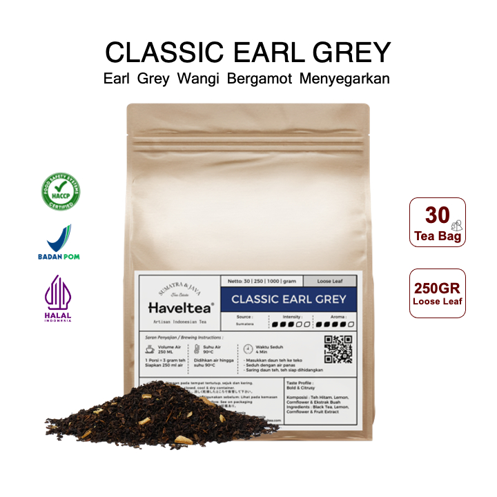 

Haveltea Classic Earl Grey Black Tea Earl Grey Teh Hitam Rasa Bergamot Premium