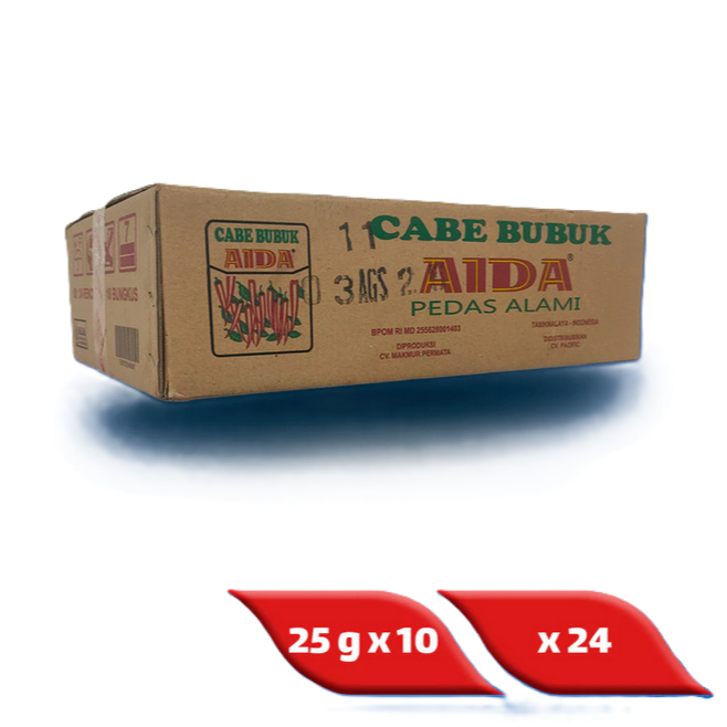 

Aida Cabe Bubuk 25gr 1box (25gr x 10 pcs x 24 pcs)
